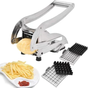 Professional Heavy-Duty Stainless Steel French Fry Cutter & Versatile Vegetable Slicer