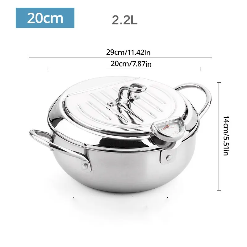 24cm Stainless Steel Deep Fryer Pan with Lid – Crispy, Healthy Frying Made Easy - Image 6