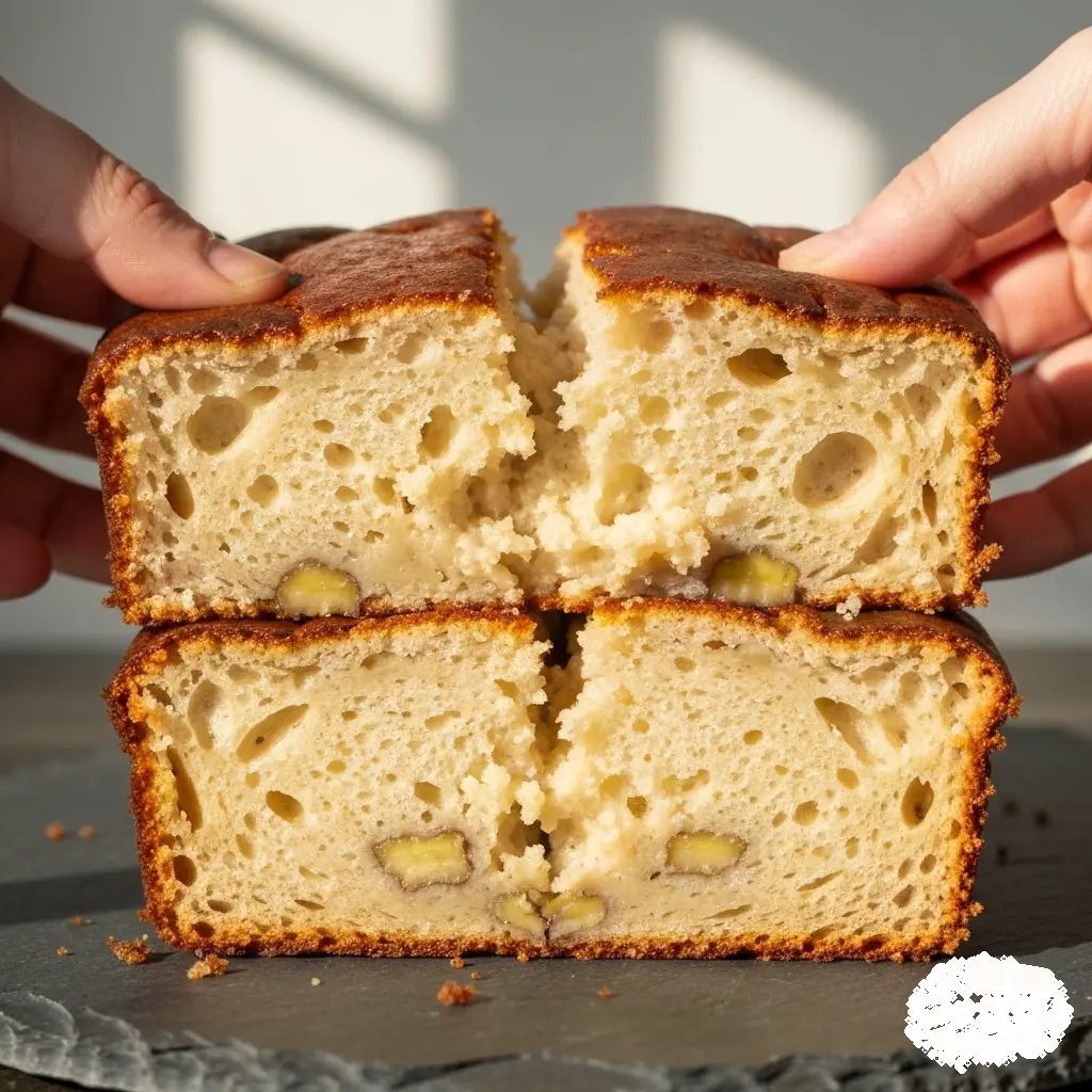 3 ingredient banana bread with flour