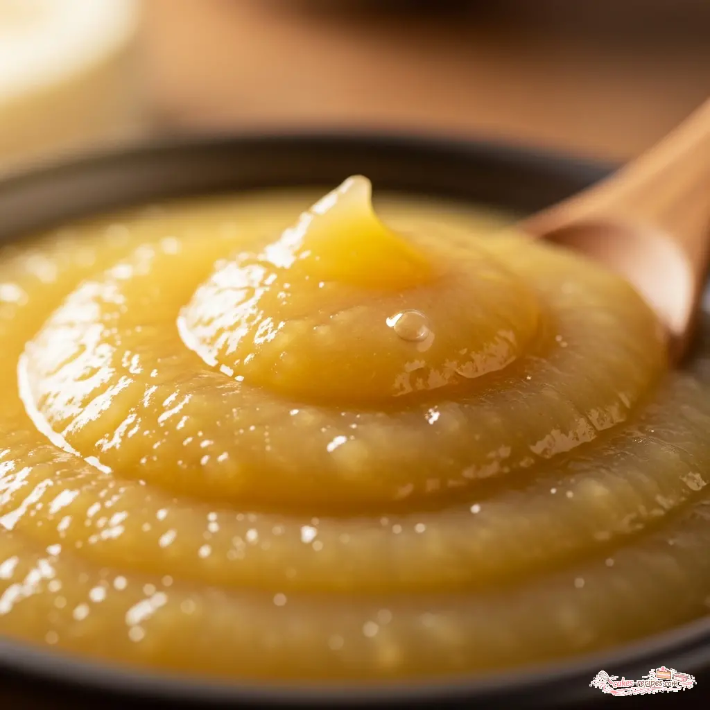 banana apple sauce close up