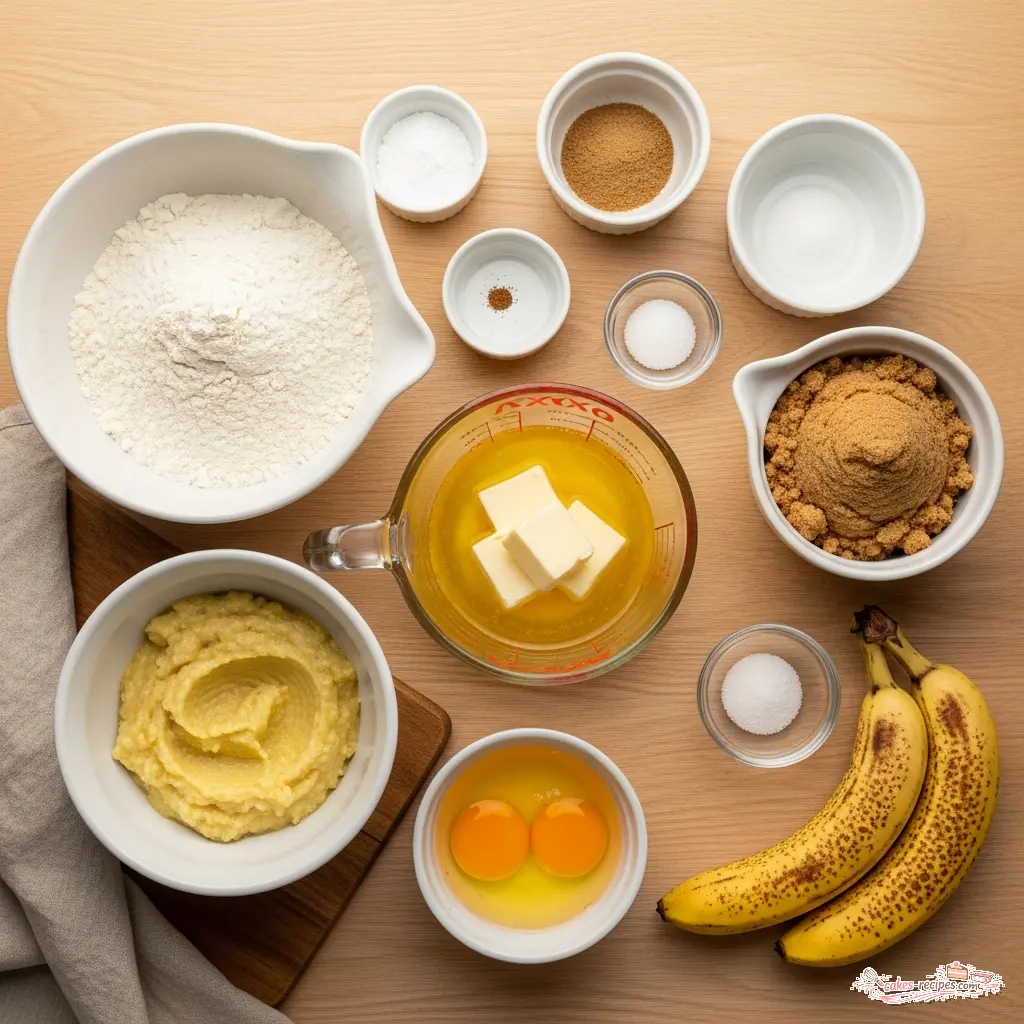 9x13 banana bread ingredients
