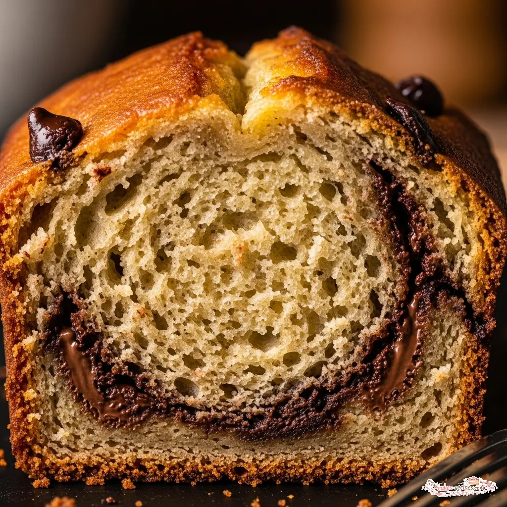 9x13 banana bread close up