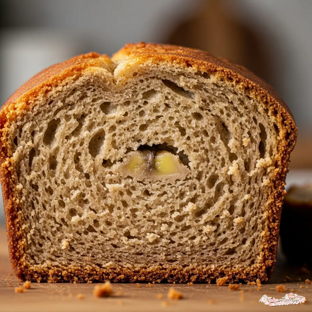 banana bread butter free close up