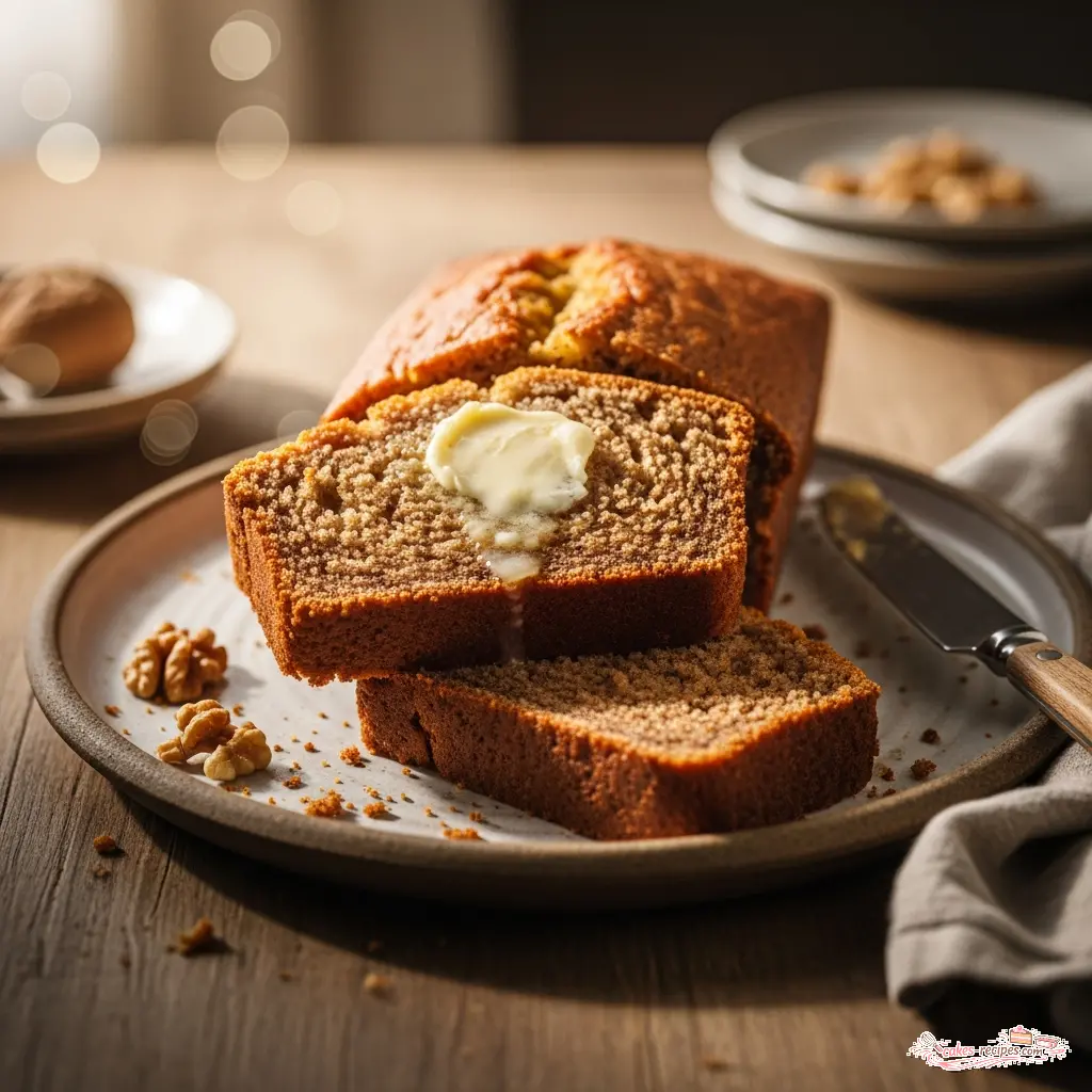 banana bread made with margarine final presentation