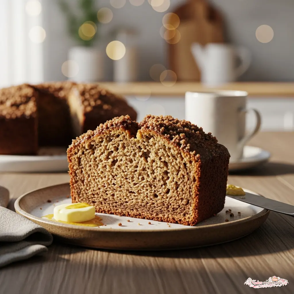 banana bread recipe with brown sugar topping final presentation