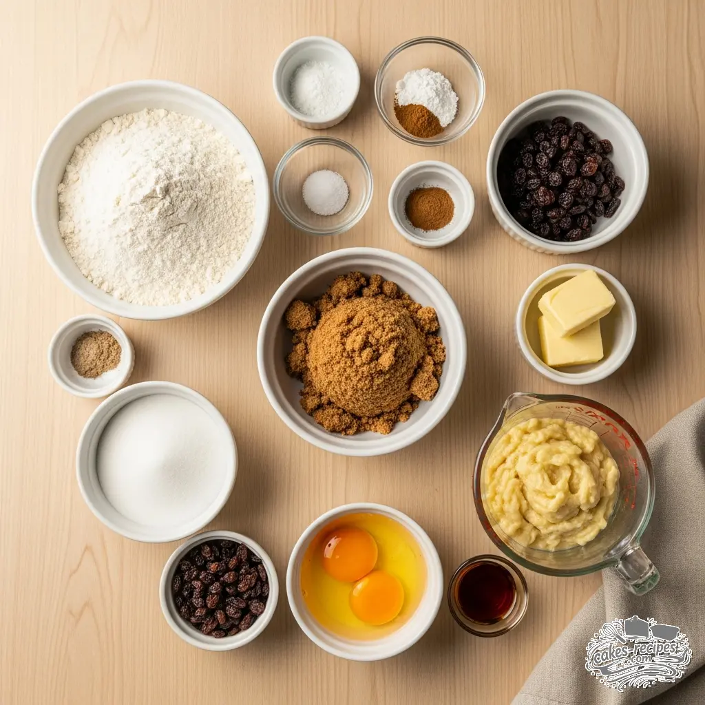 banana bread with raisins and cinnamon ingredients