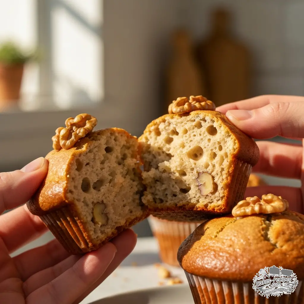 banana walnut muffins vegan