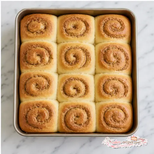 Step 4: Baked rolls ready for cream cheese frosting