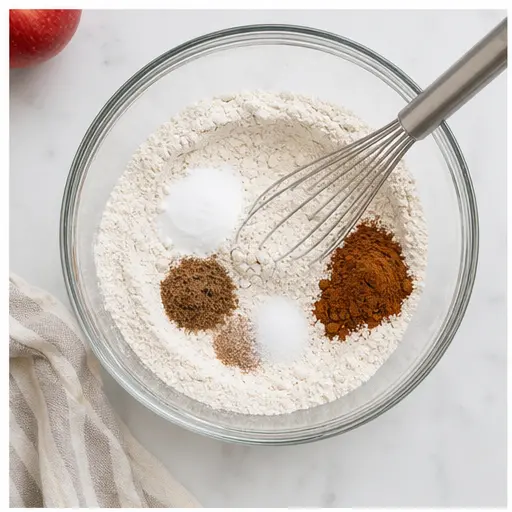 Step 1: Whisking dry ingredients together