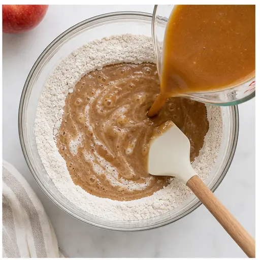 Step 2: Combining wet and dry mixtures