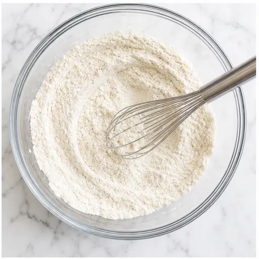 Step 2: Whisking dry ingredients together