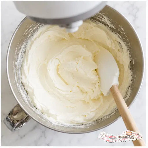 Step 4: Beating mascarpone and cream cheese