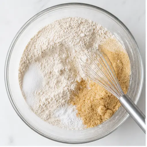 Step 1: Mixing dry ingredients and sugars