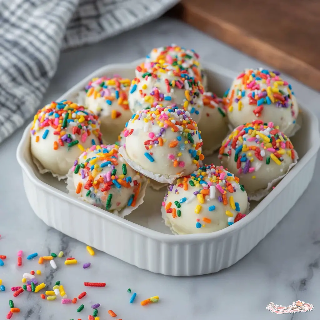 birthday cake truffles - final presentation
