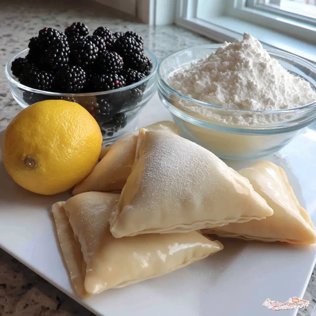 blackberry turnovers - main ingredients