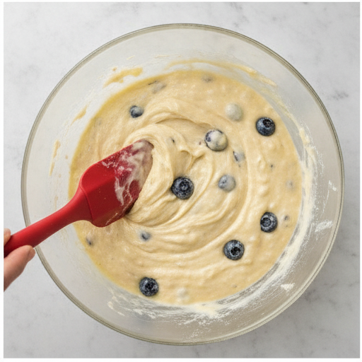 blueberry streusel muffins - step 3