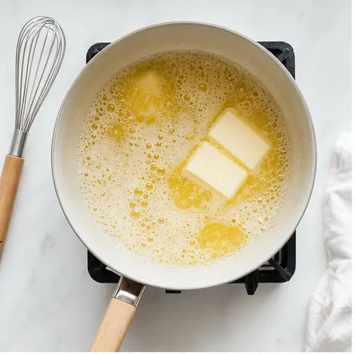 Melting butter in a saucepan