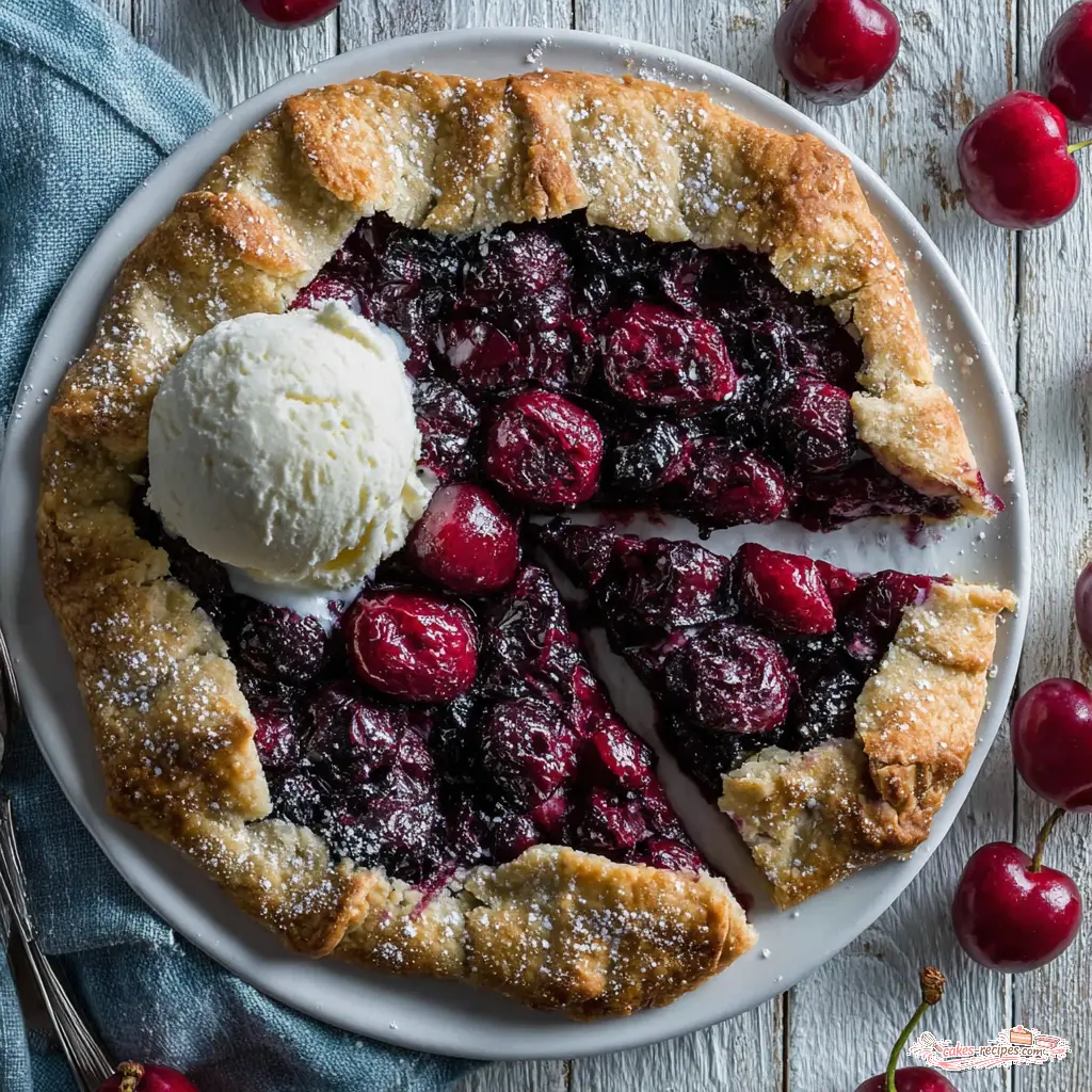 cherry galettes recipe - final presentation