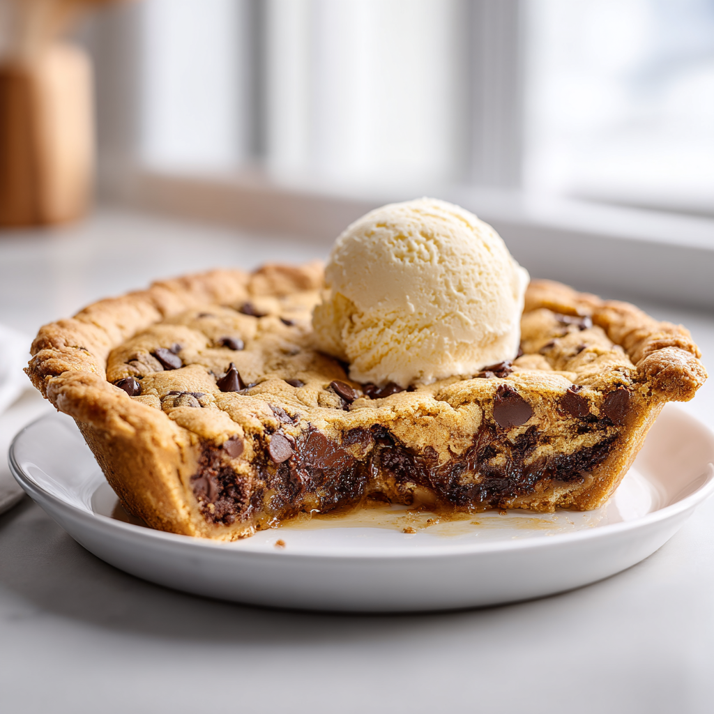 chocolate chip cookie pie - final presentation