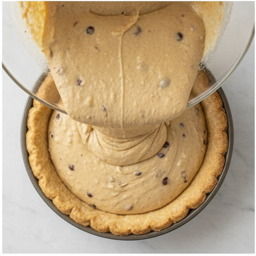 chocolate chip cookie pie - step 3