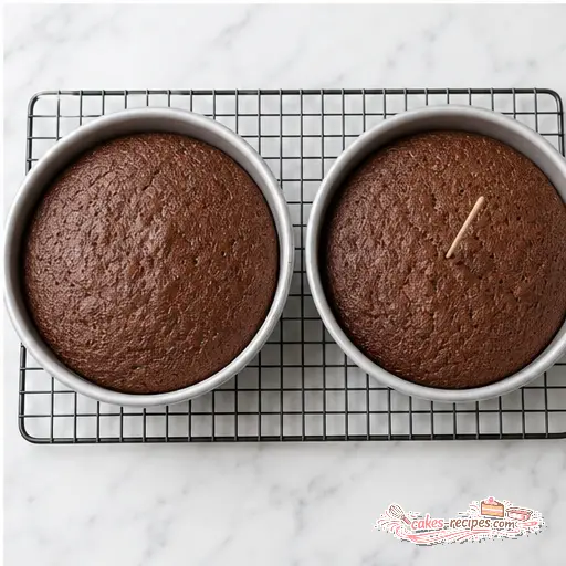 Step 4: Baking and cooling cake layers