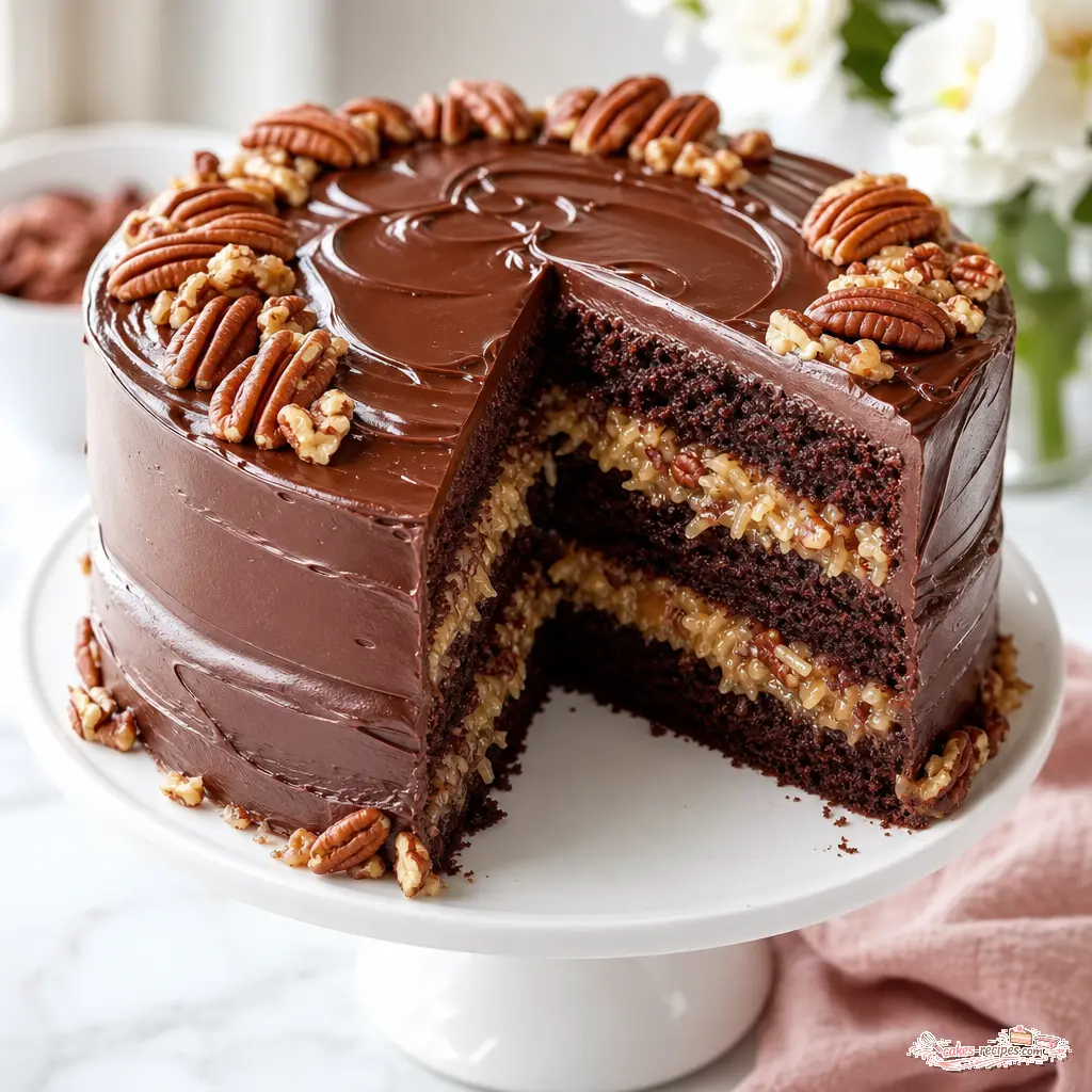 chocolate pecan layer cake
