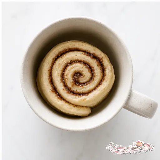 Step 4: Rolling the dough and placing it in the mug for microwaving