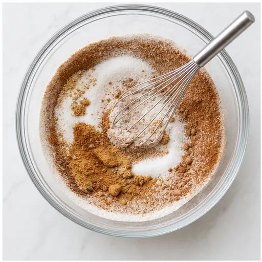 Step 1: Whisking dry ingredients together