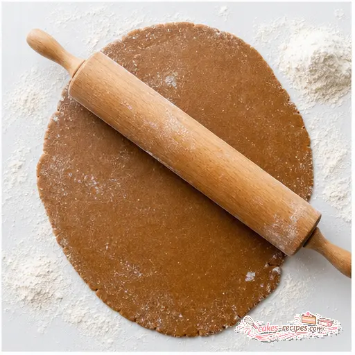 Step 4: Rolling dough on floured surface to half-inch thickness