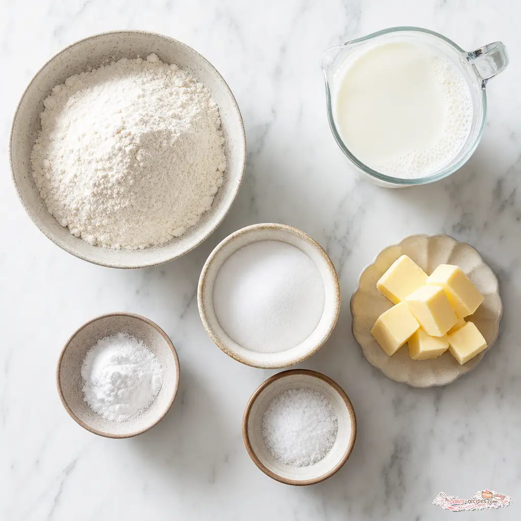 cornbread butter swim biscuits - main ingredients