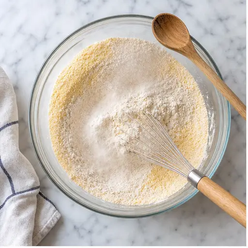 Step 1: Whisking dry ingredients together