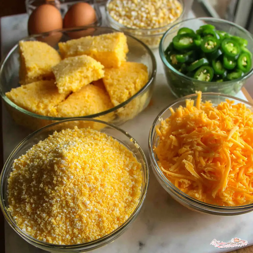 creole cornbread - main ingredients