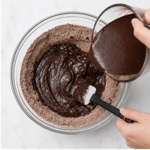 Step 2: Mixing wet and dry ingredients