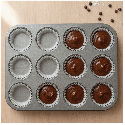 double chocolate zucchini bread muffins - step 4