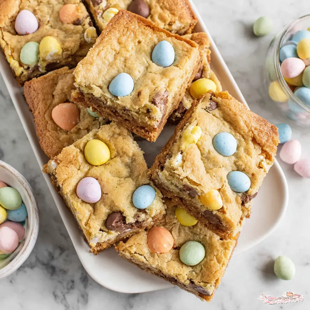 easter mini egg cookie bars