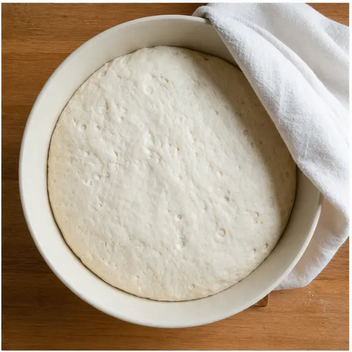 Step 2: Dough doubled in size after rising