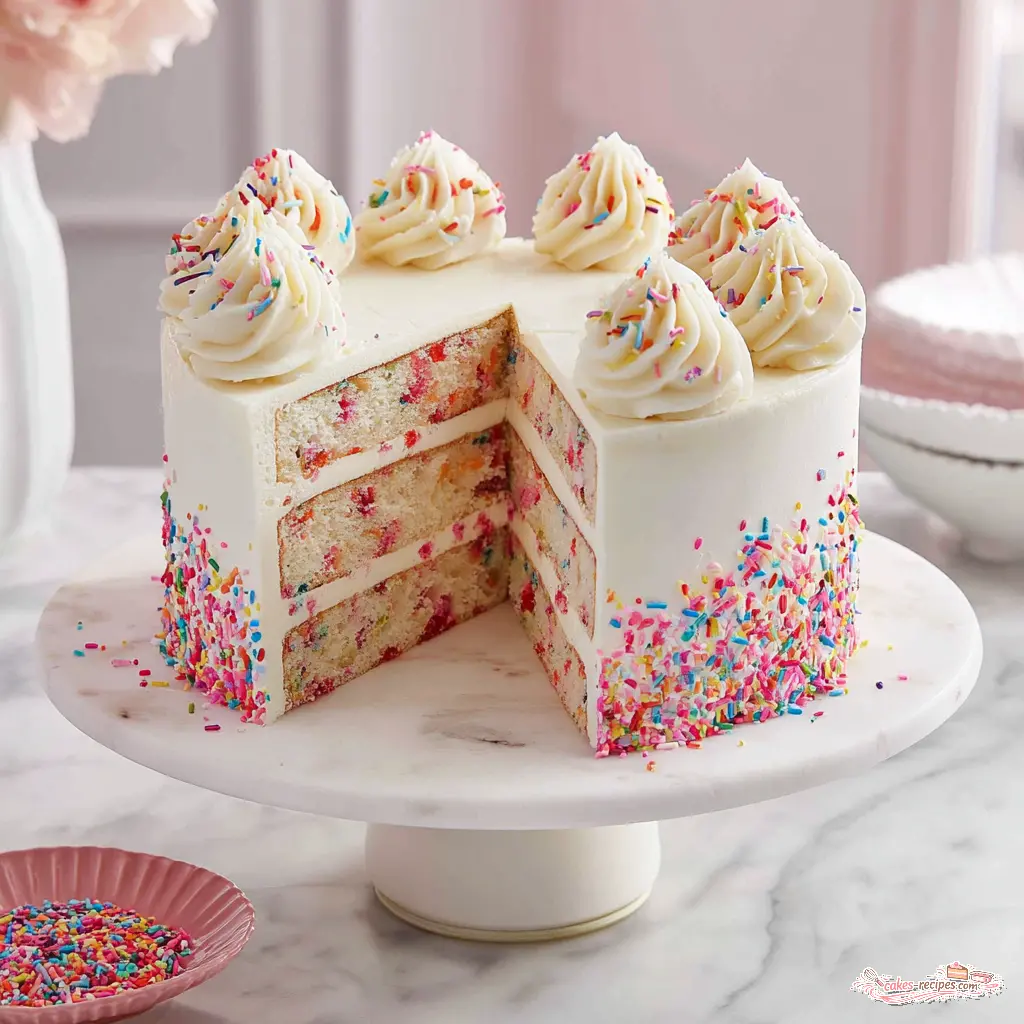 funfetti cake - final presentation
