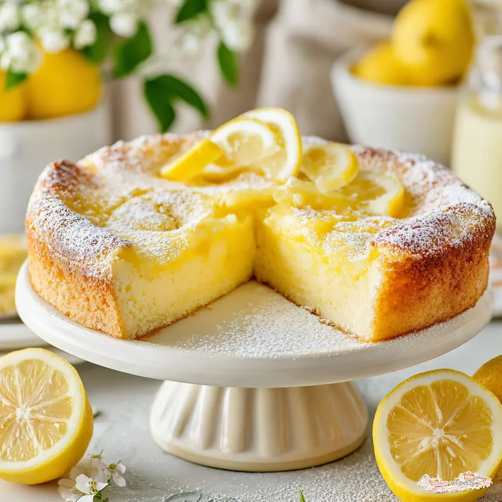 gooey lemon butter cake - final presentation