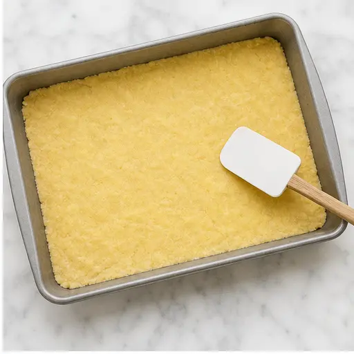Step 2: pressing crust into pan