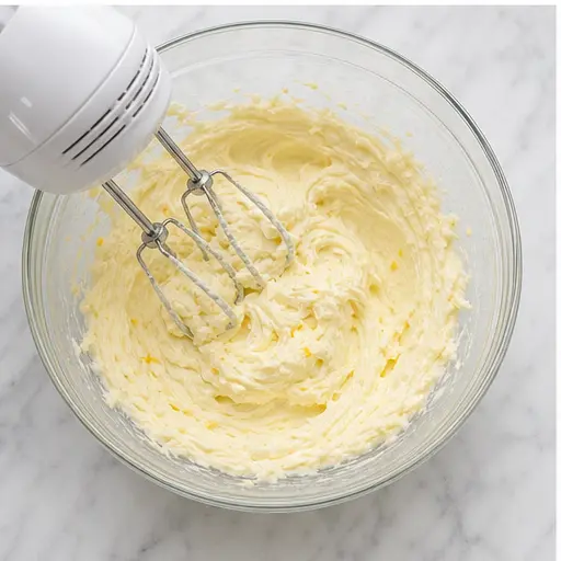 Step 3: beating cream cheese filling