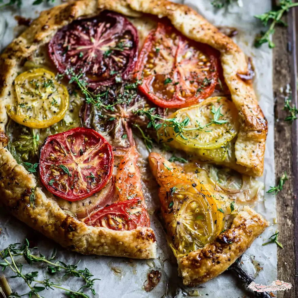 heirloom tomato galette - final presentation