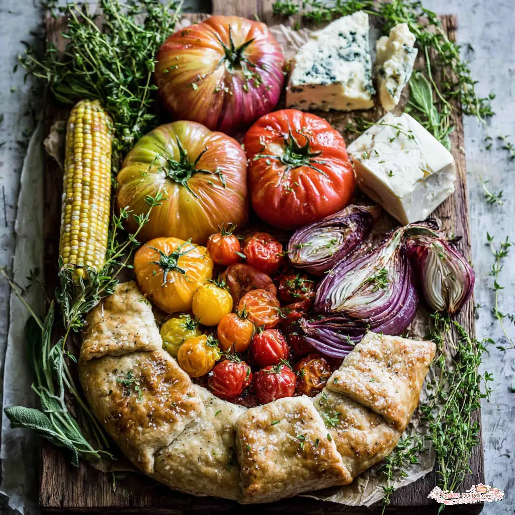 heirloom tomato galette - main ingredients
