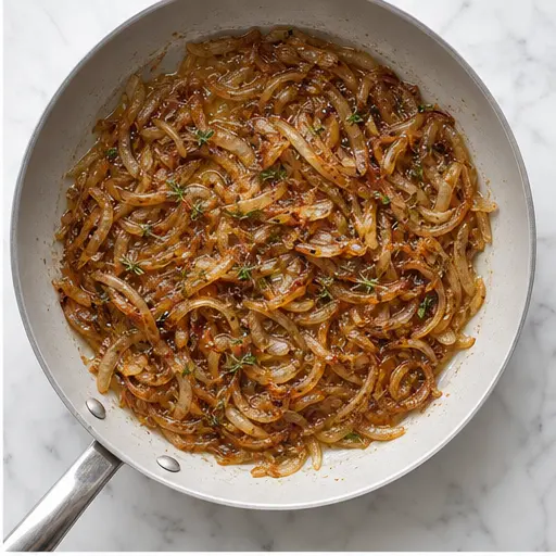 Step 2: Caramelizing the sweet onions with thyme