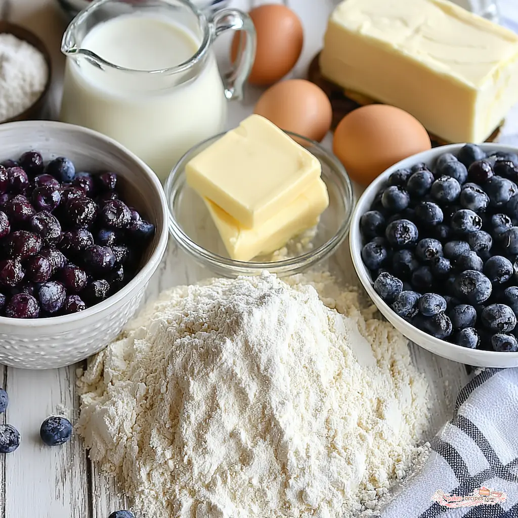 huckleberry muffins recipe - main ingredients