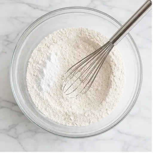 Step 1: Whisking dry ingredients in a bowl