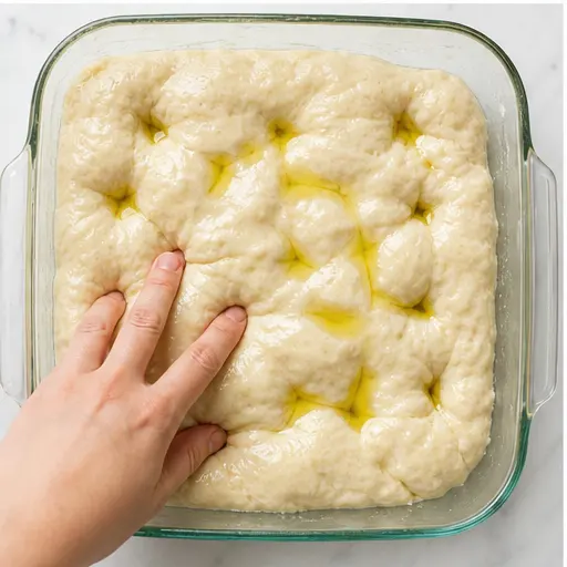 Step 3: Shaping and dimpling the risen dough