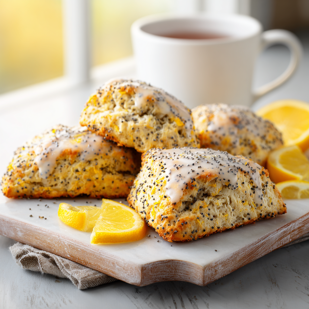 lemon poppy seed scones - final presentation