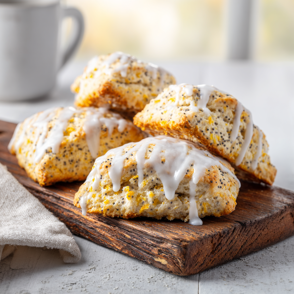lemon poppy seed scones