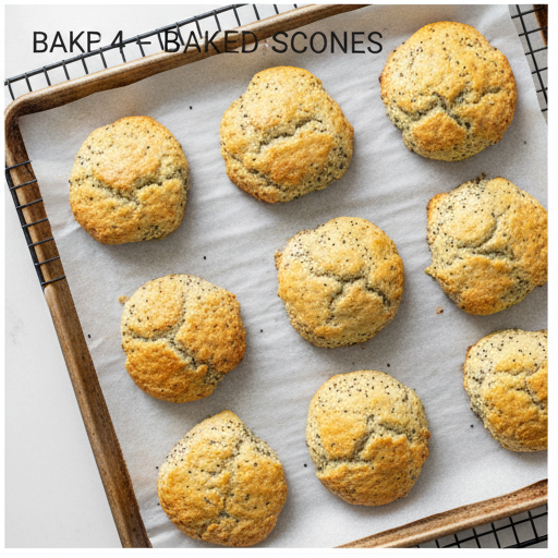 lemon poppy seed scones - step 4