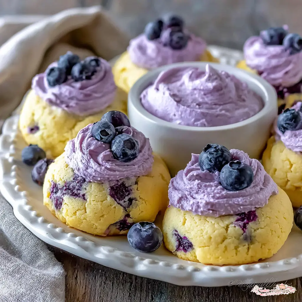 lemon blueberry cookies - final presentation